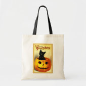 Tote Bag Vintage Halloween Jack O'Lantern (Devant)