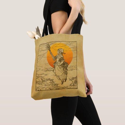 Tote Bag Vintage Halloween Witch Fourre-tout (De près)