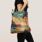 Tote Bag Vintage Hawaii Beach (De près)