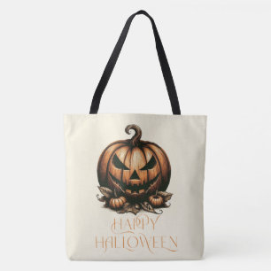 Tote Bag Vintage heureux citrouille Halloween