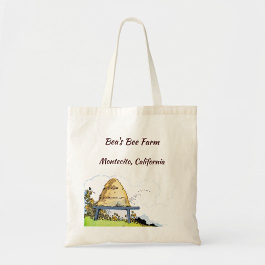 Tote Bag Vintage Honey Bees Beehive Custom Apiary (Devant)