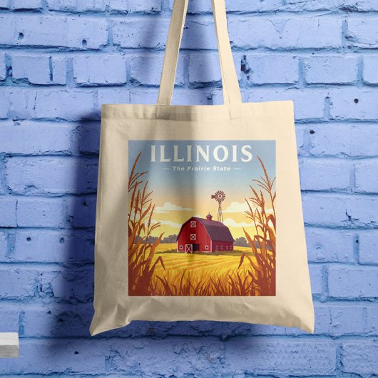 Tote Bag Vintage Illinois