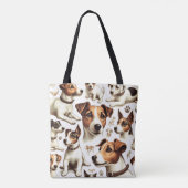 Tote Bag Vintage Jack Russell Terrier sans fil (Dos)
