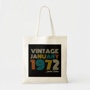 Tote Bag Vintage janvier 1972 52e anniversaire