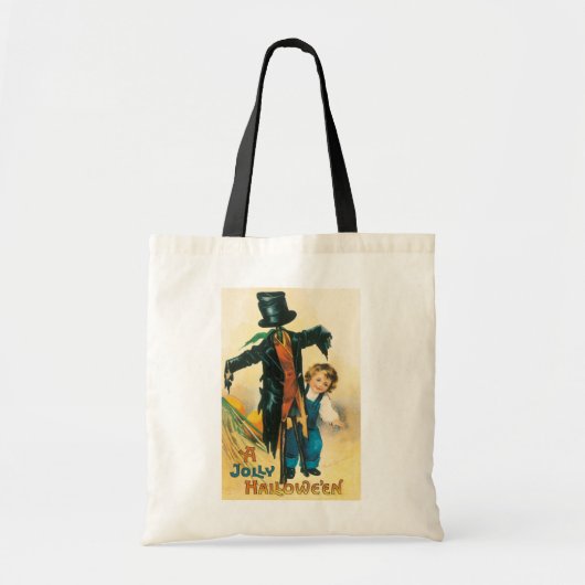 Tote Bag Vintage Jolly Halloween Scarecrow Ellen Clapsaddle (Devant)