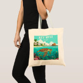 Tote Bag Vintage Key West Floride (Devant (produit))
