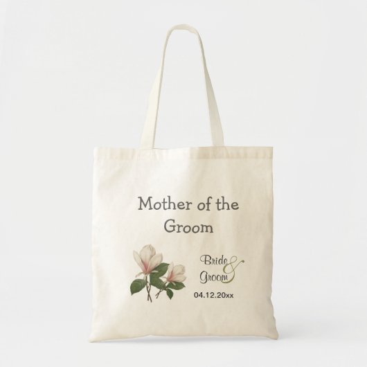 Tote Bag Vintage magnolia mère du marié (Devant)