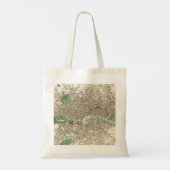 Tote Bag Vintage Map of London England (1853) (Dos)