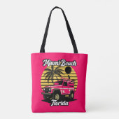 Tote Bag Vintage Miami Beach Floride (Dos)