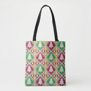 Tote Bag vintage motif sans soudure de l'arbre de noël