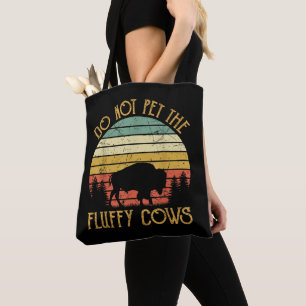 Tote Bag Vintage Ne Caressez Pas Les Vaches Poilues Bison B