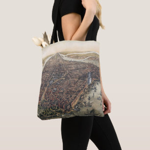 Tote Bag Vintage New York City, Manhattan, pont de Brooklyn