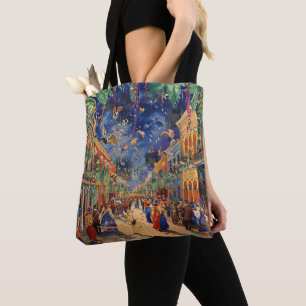 TOTE BAG VINTAGE NOUVELLE-ORLÉANS MARDI GRAS SCÈNE