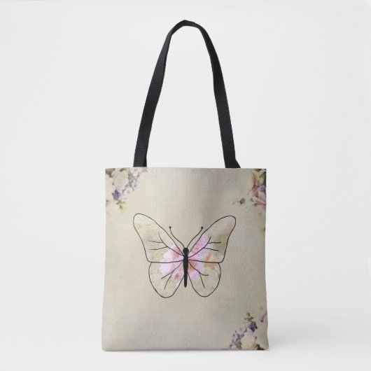 Tote Bag Vintage papillon (Devant)