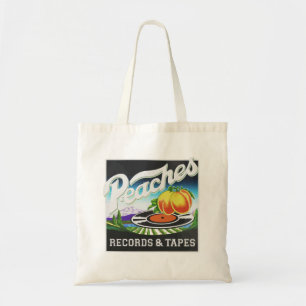 Tote Bag Vintage Peaches Records & Tapes Logo