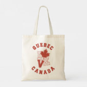 Tote Bag Vintage Québec Canada Aimer Drapeau canadien (Dos)