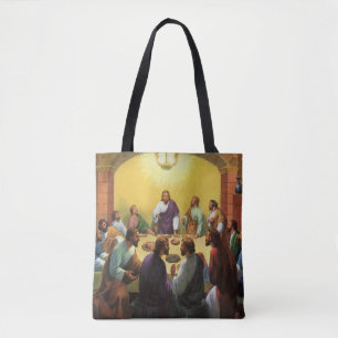 Tote Bag Vintage Religion, La Dernière Cène avec Jésus-Chri