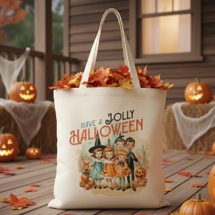 Tote Bag Vintage Retro Ont Jolly Halloween