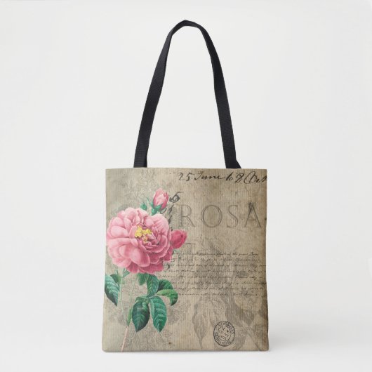 Tote Bag Vintage rose chic et déroutant (Devant)
