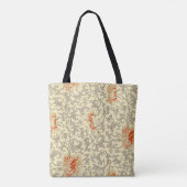 Tote Bag Vintage rose gris botanique (Dos)
