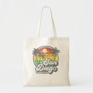 Tote Bag Vintage San Diego Beach Californie Surf Retro S