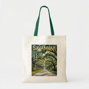 Tote Bag Vintage Savannah Georgie Van Gogh Style Allée de C