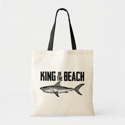 Tote Bag Vintage Shark Beach King (Devant)