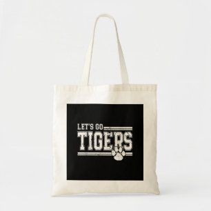 Tote Bag Vintage Tigers School Sports Nom Retro