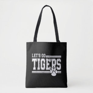 Tote Bag Vintage Tigers School Sports Nom Retro