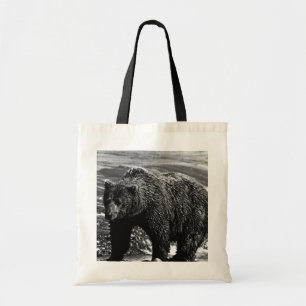 Tote Bag Vintage USA Alaska brun