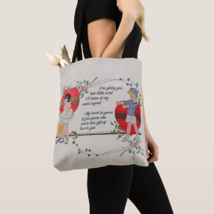 Tote Bag Vintage Valentine Enfants Joli Art Déco Coloré
