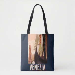 Tote Bag Vintage Venice Italie Gondola Travel