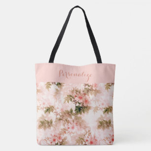 Tote Bag Vintage Victorien rose Floral Élégant Motif chic