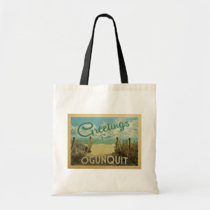 Tote Bag Vintage voyage de plage Ogunquit