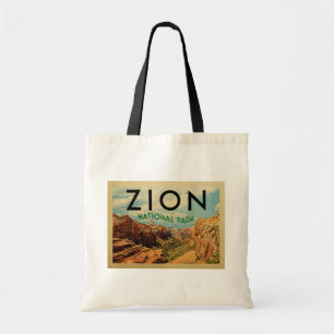 Tote Bag Vintage voyage du parc national de Zion