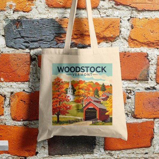 Tote Bag Vintage Woodstock Vermont