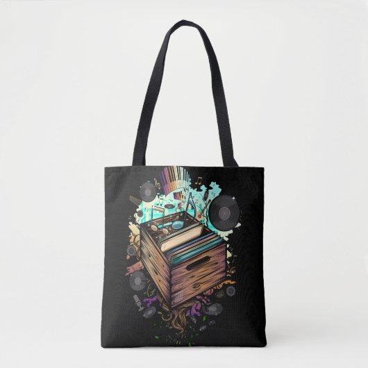 Tote Bag Vinyl Crate (Devant)