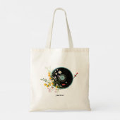 Tote Bag Vinyl Record, floral, Oldies Rustique, musique fém (Dos)