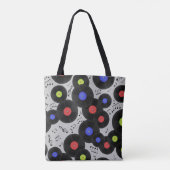 Tote Bag Vinyl Records : Music Note Motif (Dos)