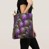 Tote Bag Violet Abstrait violet violet kaki fractal (De près)