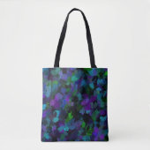 Tote Bag Violet, bleu et noir Abstrait (Devant)