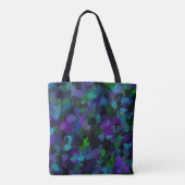 Tote Bag Violet, bleu et noir Abstrait (Dos)