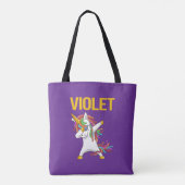 Tote Bag Violet Elegant Modern Funny Typography  (Dos)