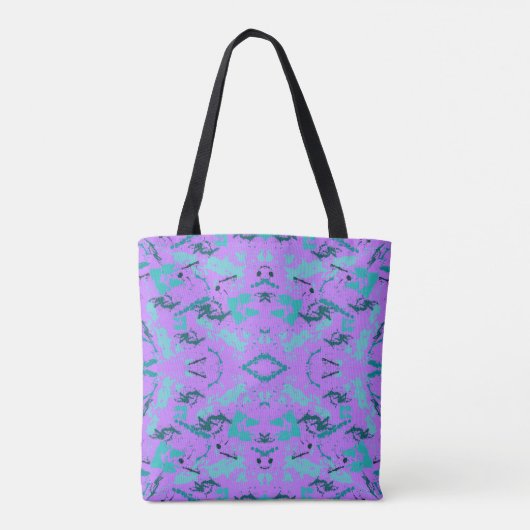 Tote Bag Violet et bleu (Dos)