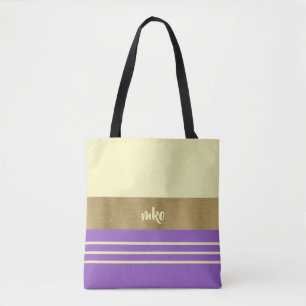 Tote Bag Violet et jaune élégant