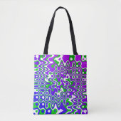 Tote Bag [Violet et vert] Op-Art tourbé (Devant)