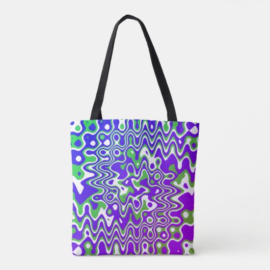 Tote Bag [Violet et vert] Op-Art tourbé (Dos)