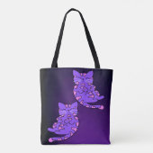 Tote Bag Violet Kitten Twins 2 (Dos)
