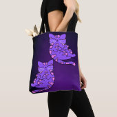 Tote Bag Violet Kitten Twins 2 (De près)