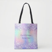 Tote Bag Violet lavande nom holographique entreprise (Devant)